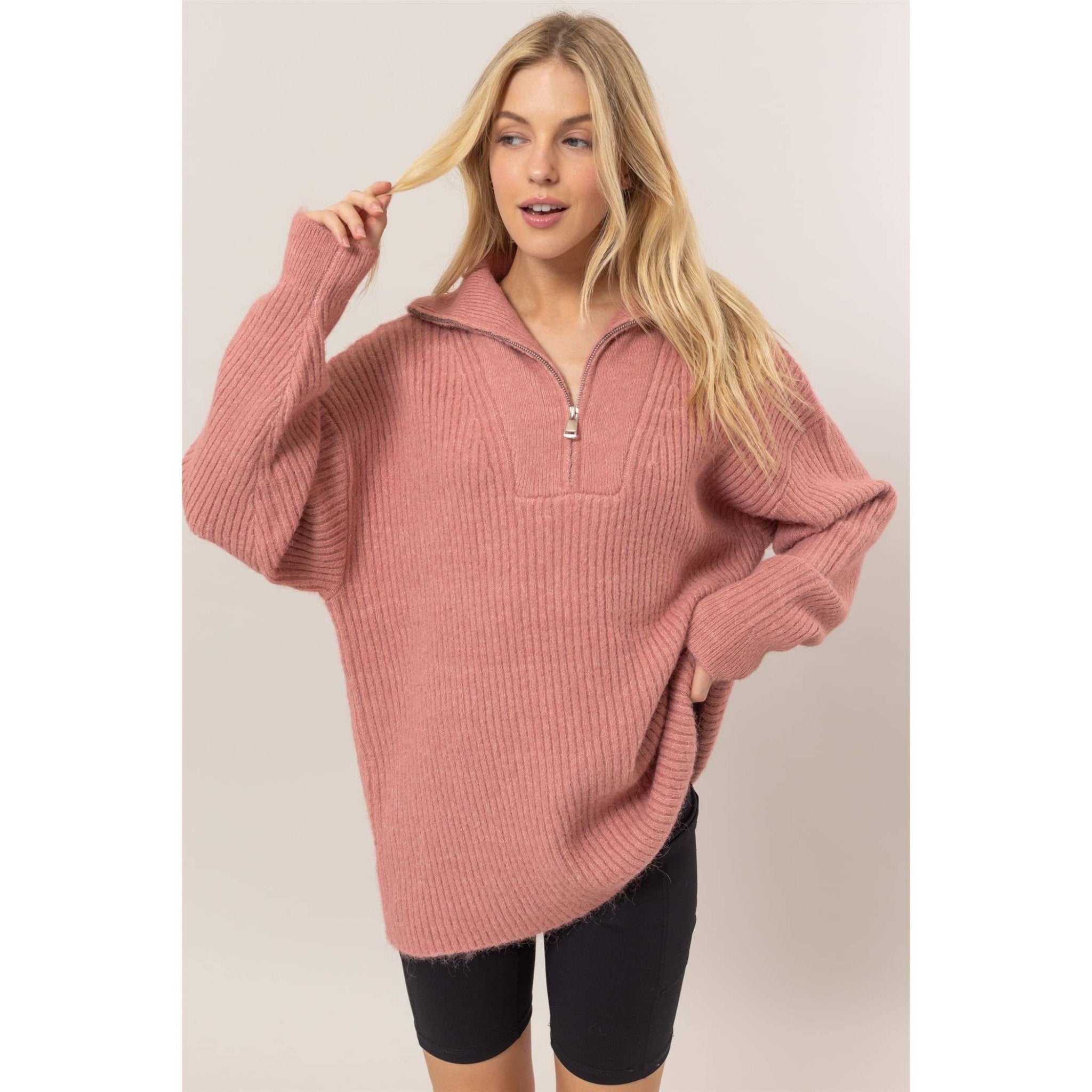 Dusty Rose Sweater - Rose & Olivia Boutique
