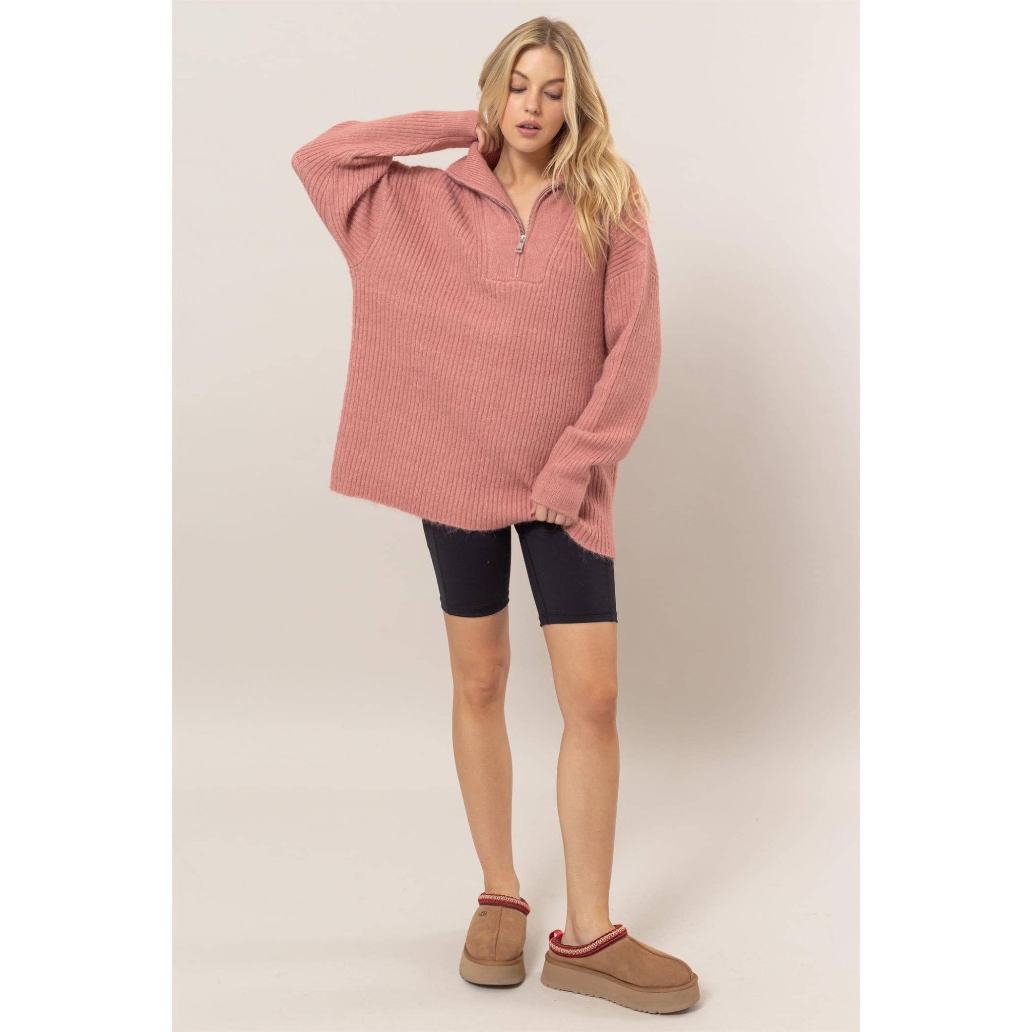 Dusty Rose Sweater - Rose & Olivia Boutique