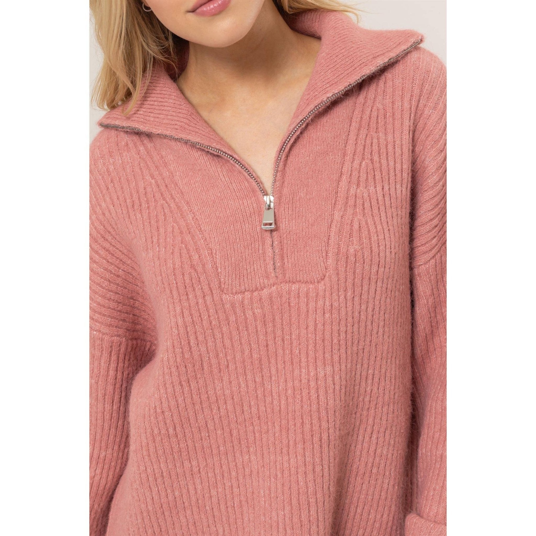 Dusty Rose Sweater - Rose & Olivia Boutique