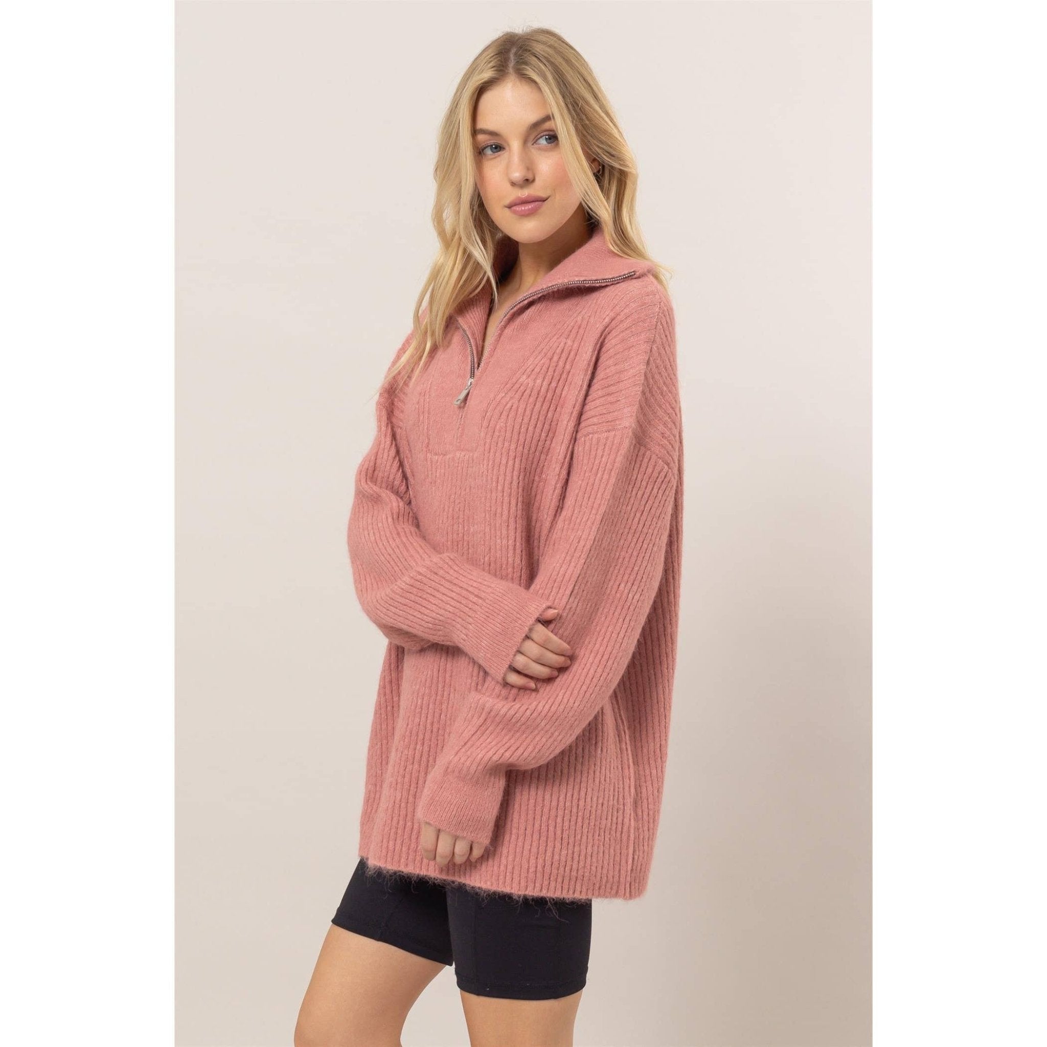 Dusty Rose Sweater - Rose & Olivia Boutique