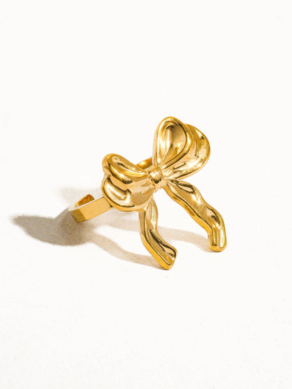 Waverly 18K Non-Tarnish Bow Adjustable Ring