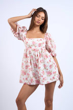 Eden Floral Mini Romper - Rose & Olivia Boutique