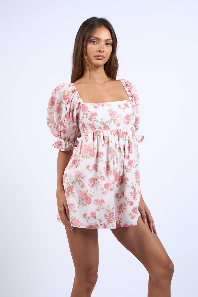 Eden Floral Mini Romper - Rose & Olivia Boutique