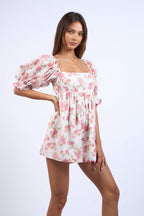 Eden Floral Mini Romper - Rose & Olivia Boutique