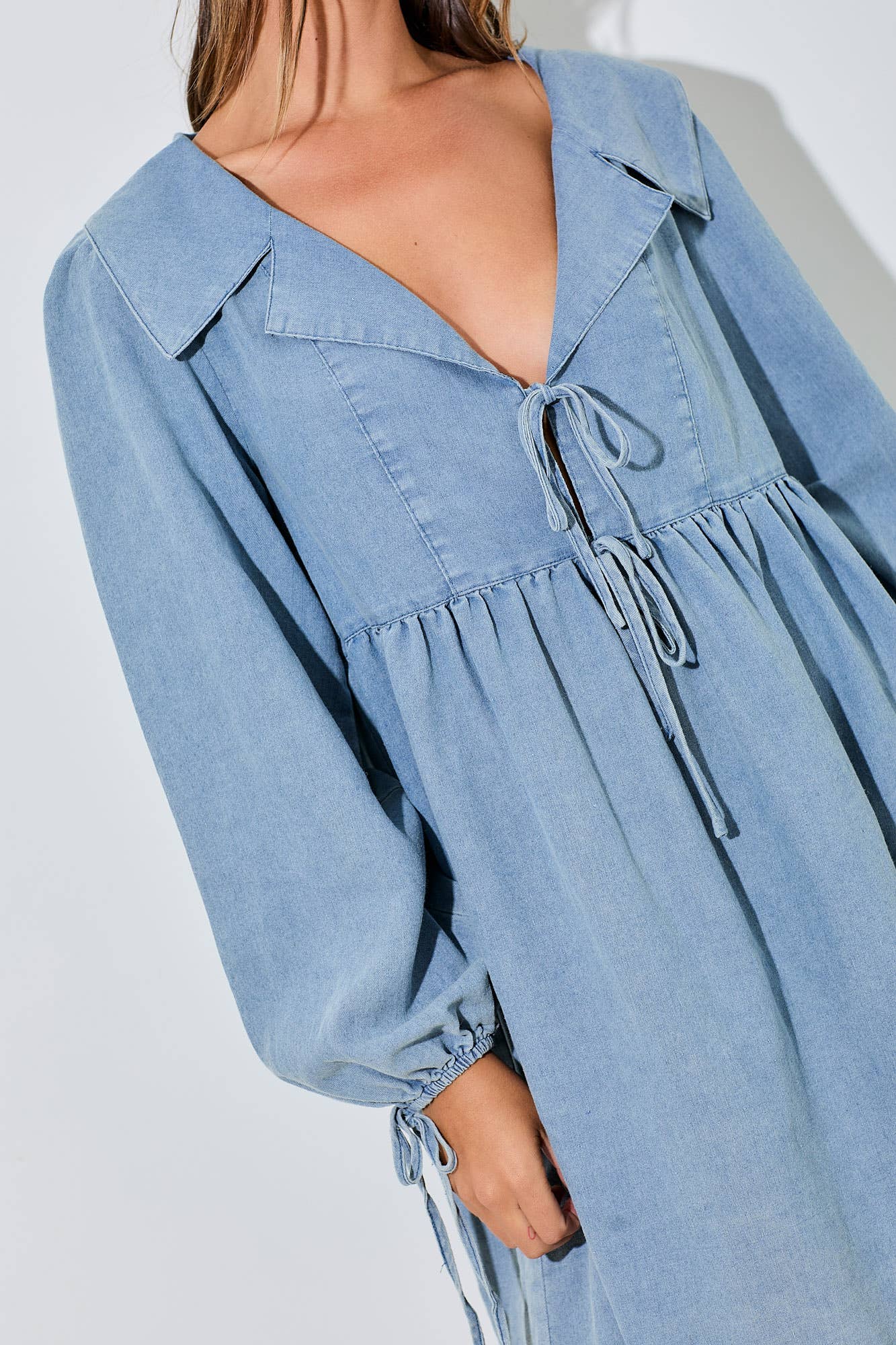 Elle Chambray Dress - Rose & Olivia Boutique