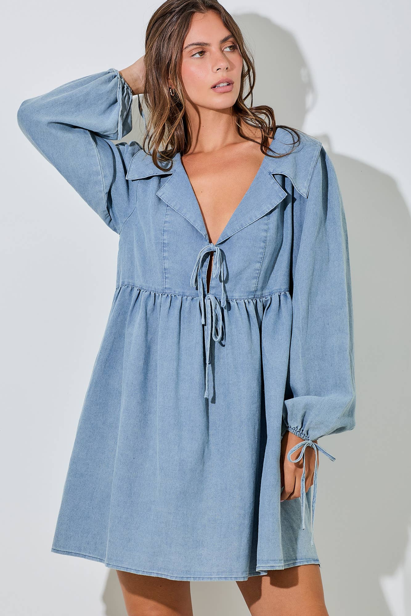 Elle Chambray Dress - Rose & Olivia Boutique