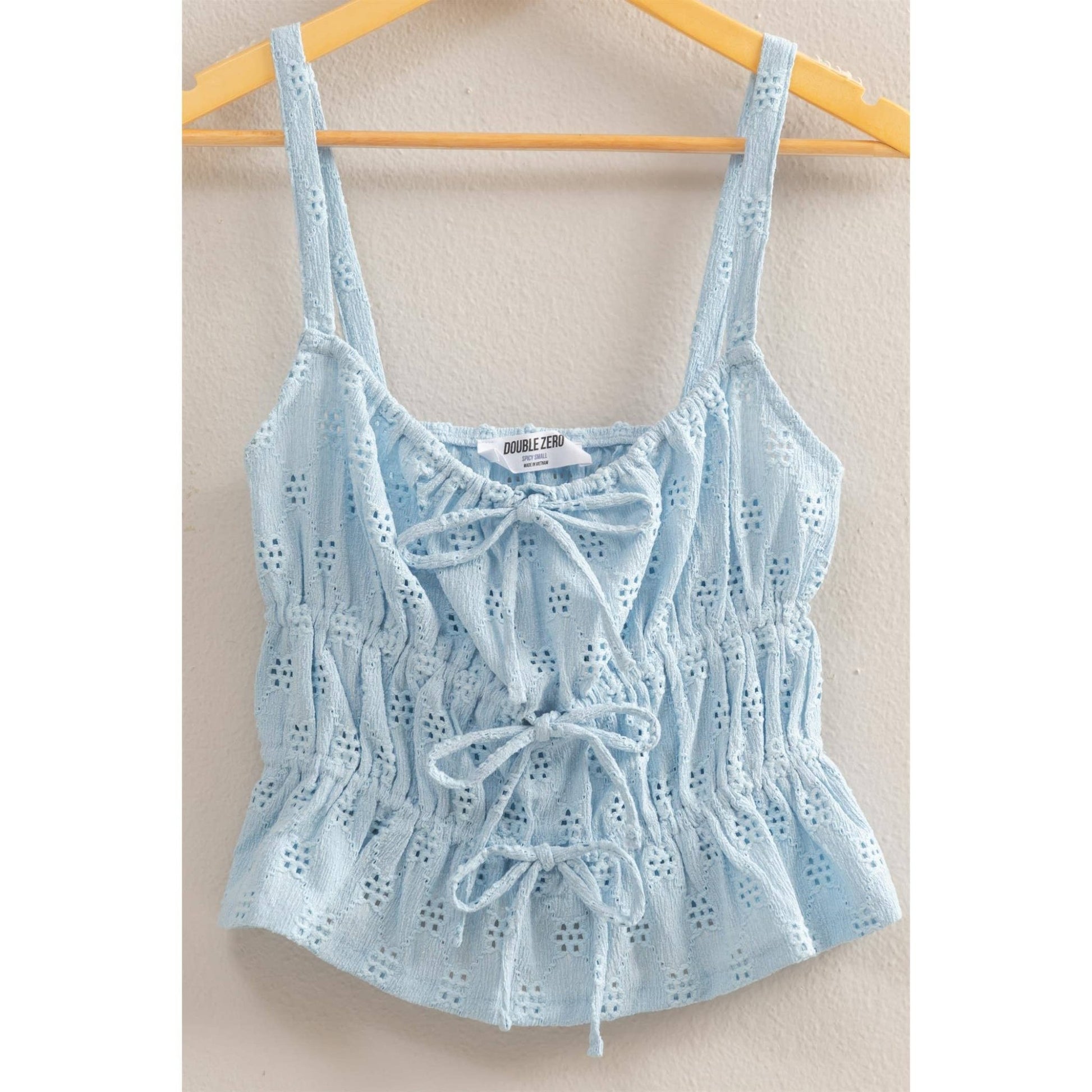 Eyelet Knit Tank Top - Rose & Olivia Boutique