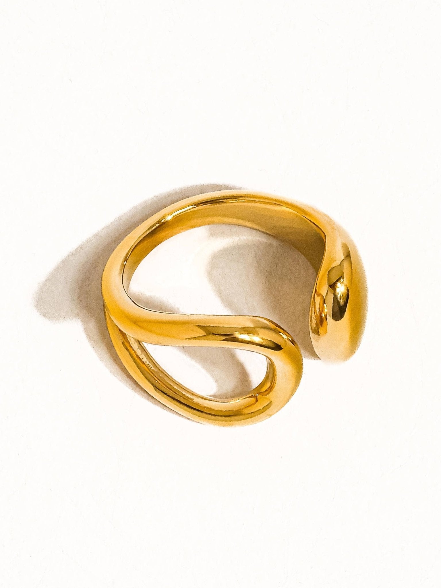 Florine 18K Gold Non - Tarnish Abstract Ring - Rose & Olivia Boutique