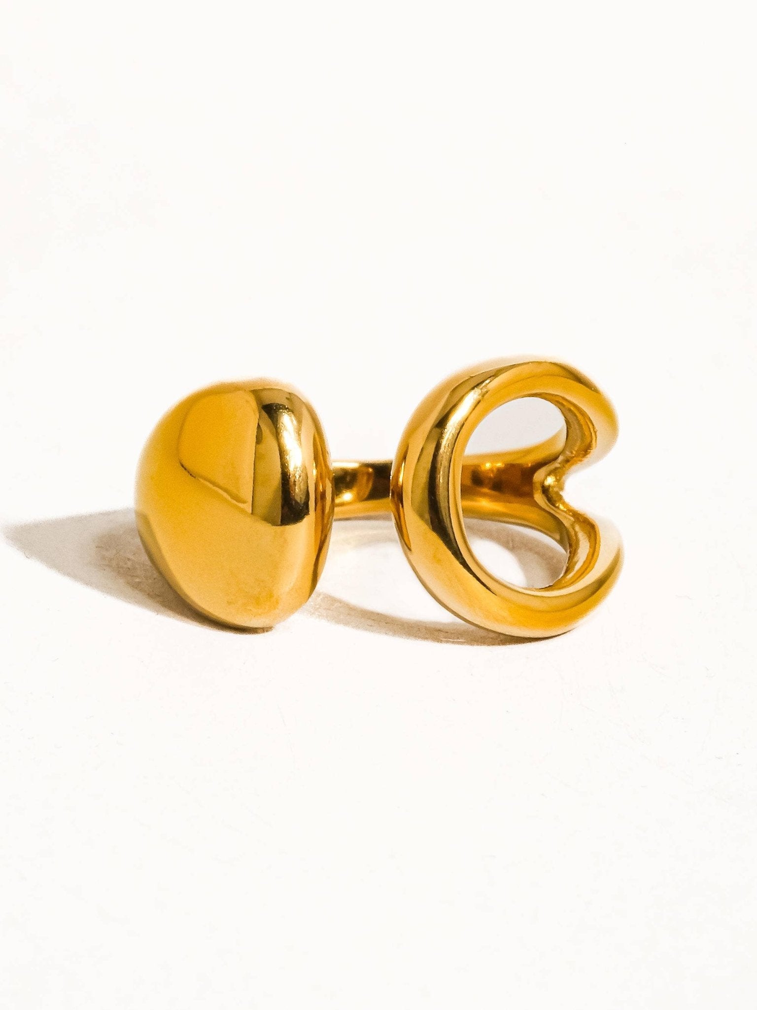 Florine 18K Gold Non - Tarnish Abstract Ring - Rose & Olivia Boutique