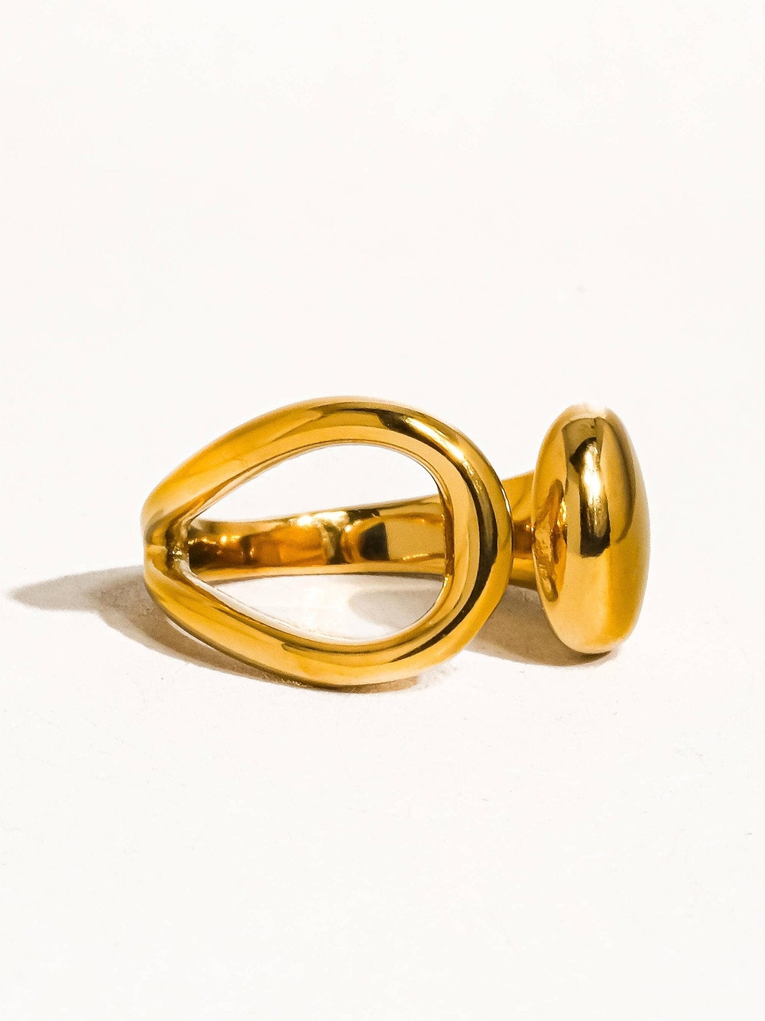 Florine 18K Gold Non - Tarnish Abstract Ring - Rose & Olivia Boutique