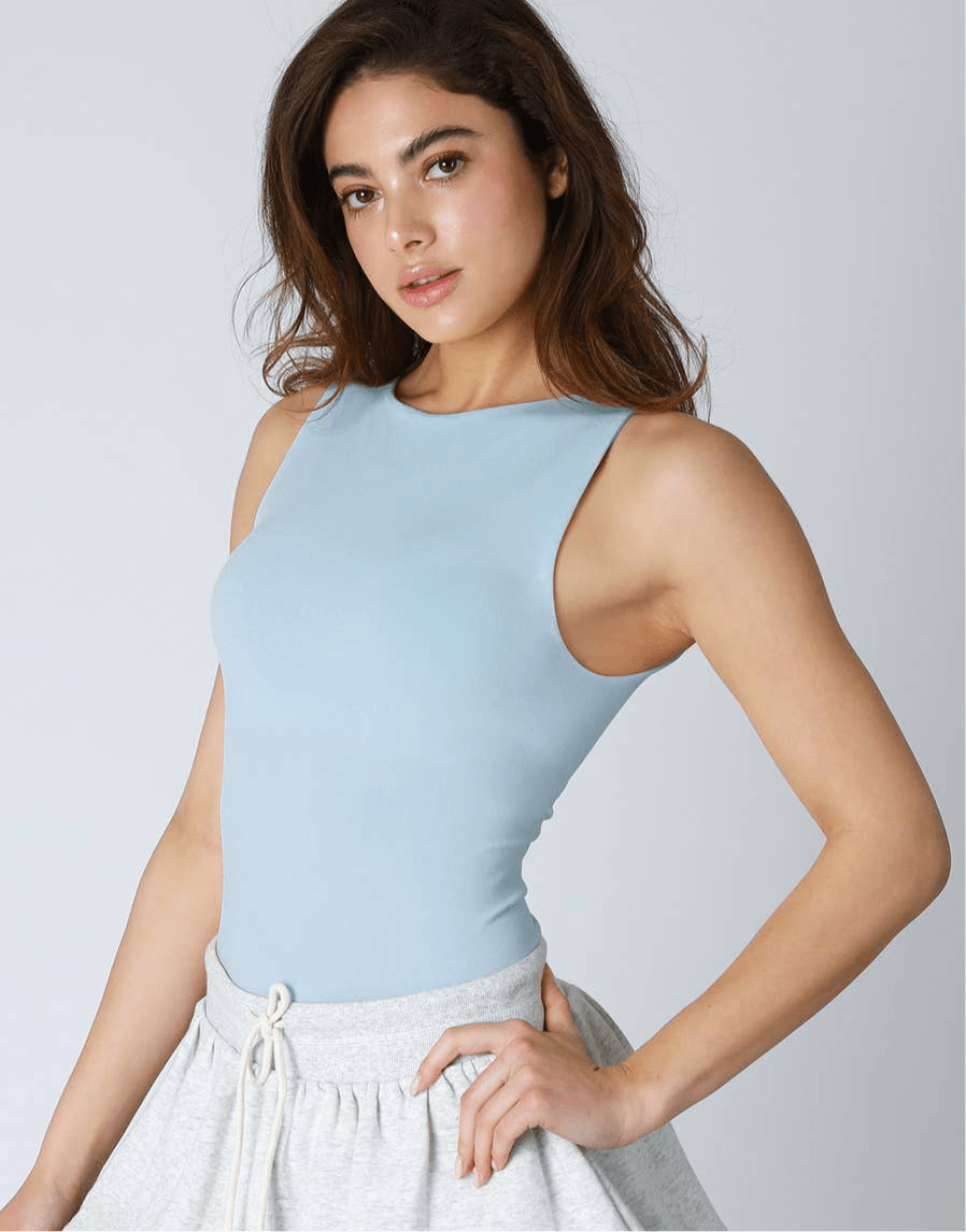 Glow Essentials Top - Breezy Blue - Rose & Olivia Boutique