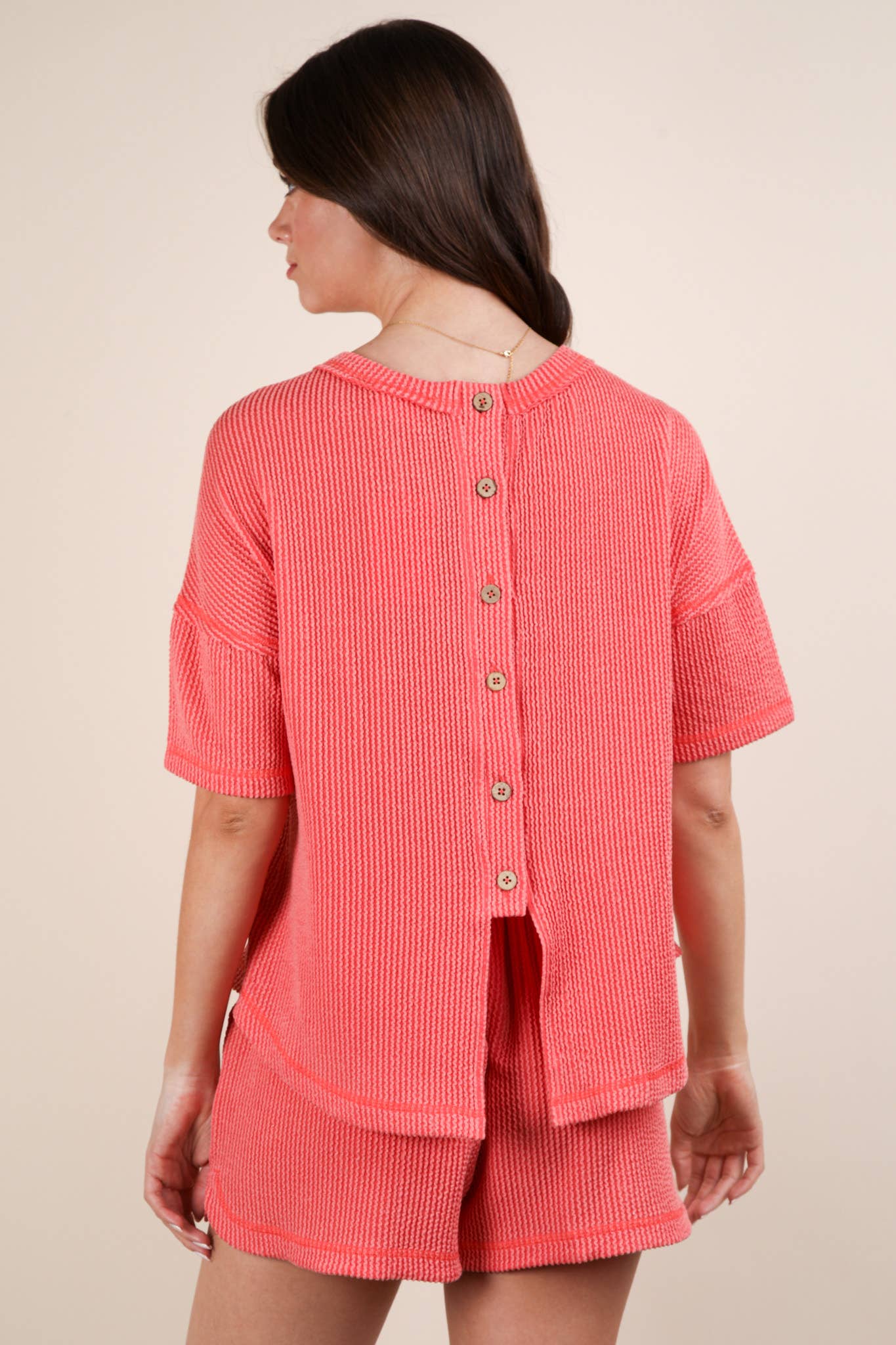 Jiana Comfort Set - Coral - Rose & Olivia Boutique