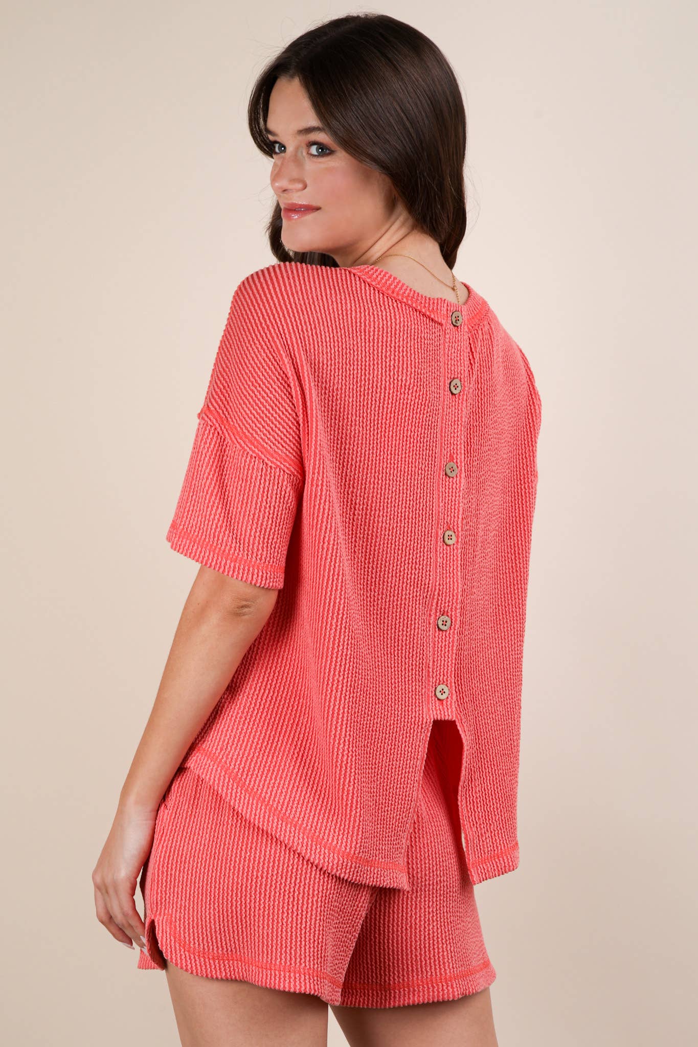 Jiana Comfort Set - Coral - Rose & Olivia Boutique