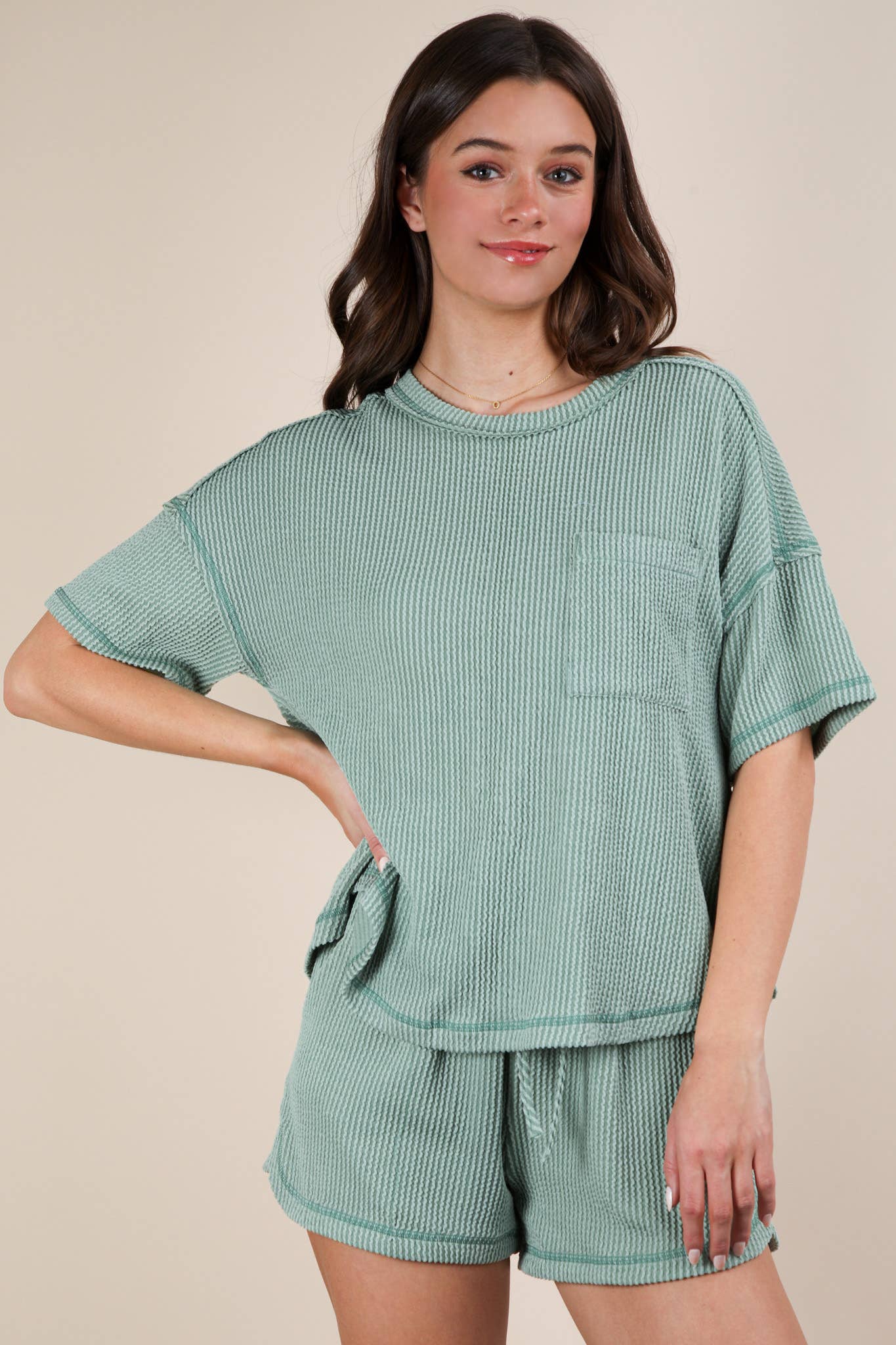 Jiana Comfort Set - Sage - Rose & Olivia Boutique