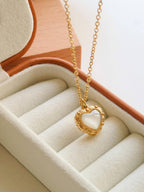 Josie Gold Non - Tarnish Vintage Heart Pendant Necklace - Rose & Olivia Boutique