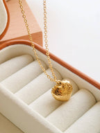 Josie Gold Non - Tarnish Vintage Heart Pendant Necklace - Rose & Olivia Boutique