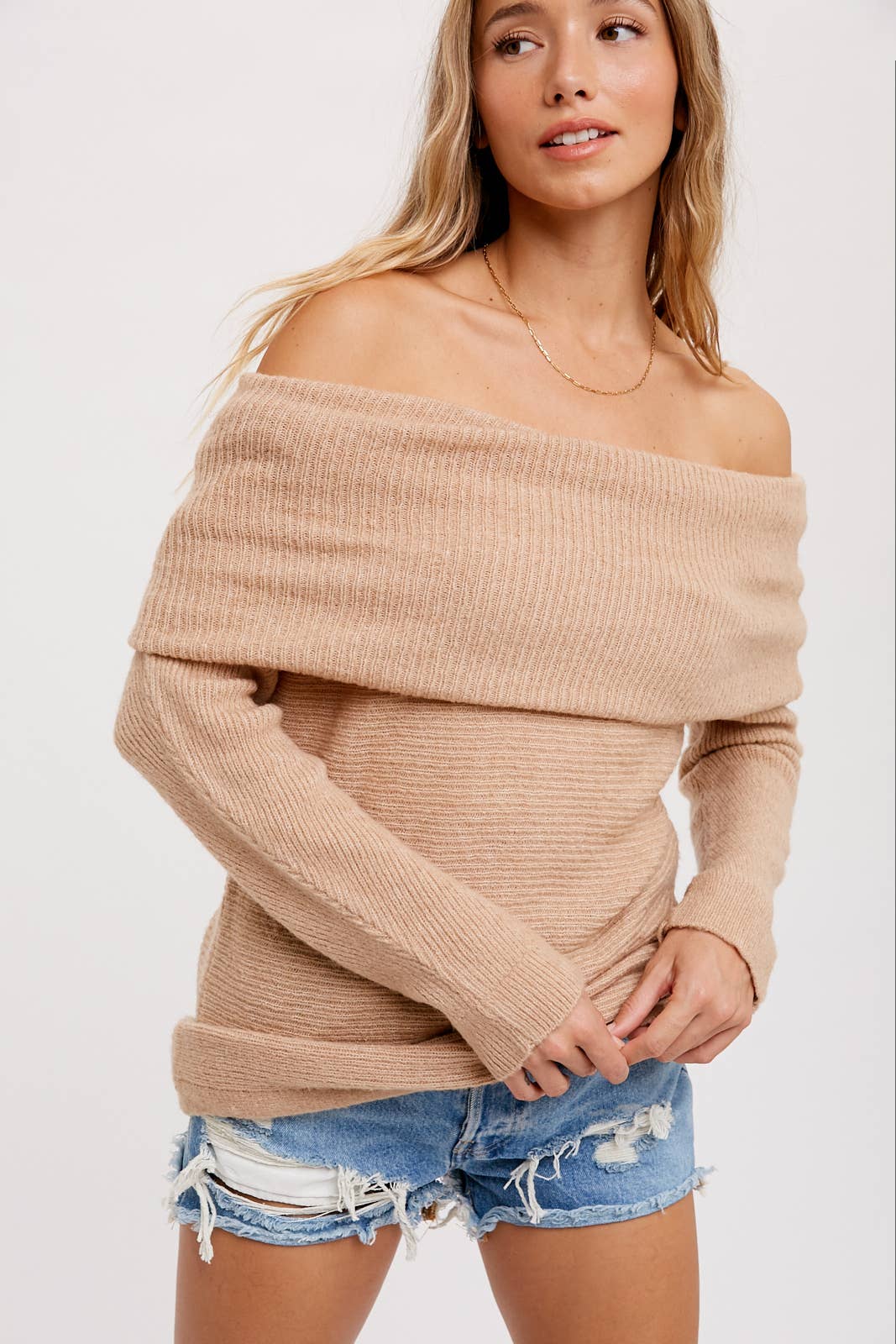 Latte Knit Dolman Tunic - Rose & Olivia Boutique