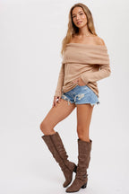 Latte Knit Dolman Tunic - Rose & Olivia Boutique