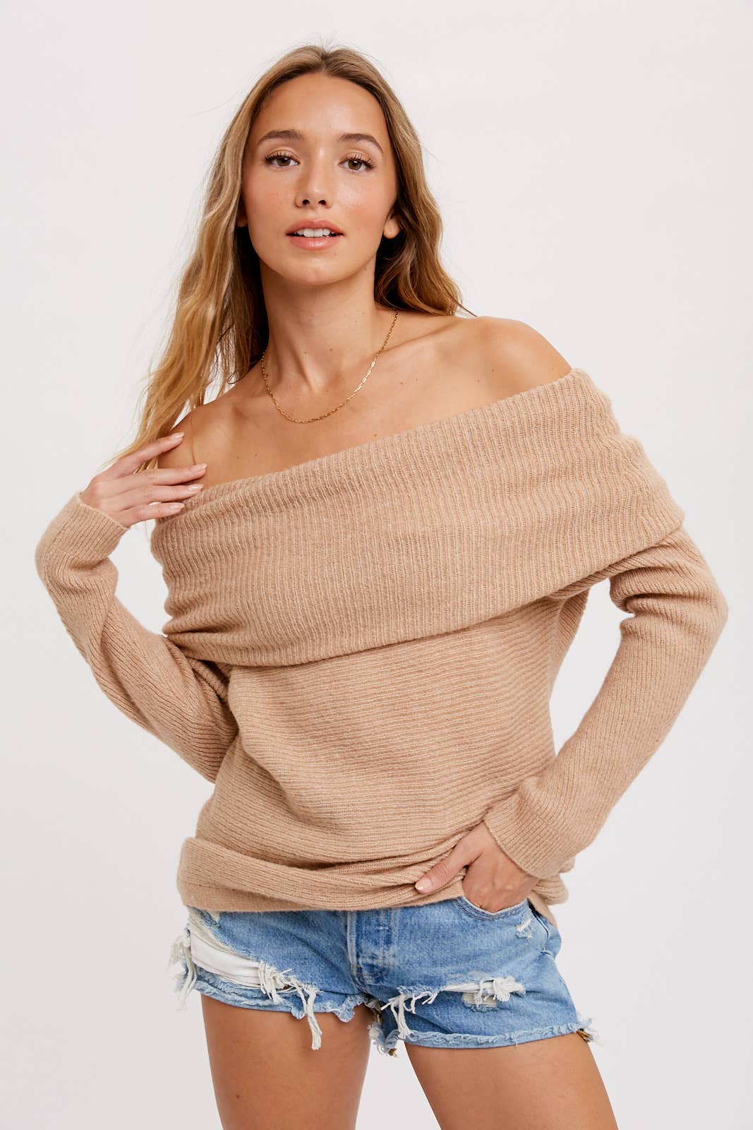 Latte Knit Dolman Tunic - Rose & Olivia Boutique