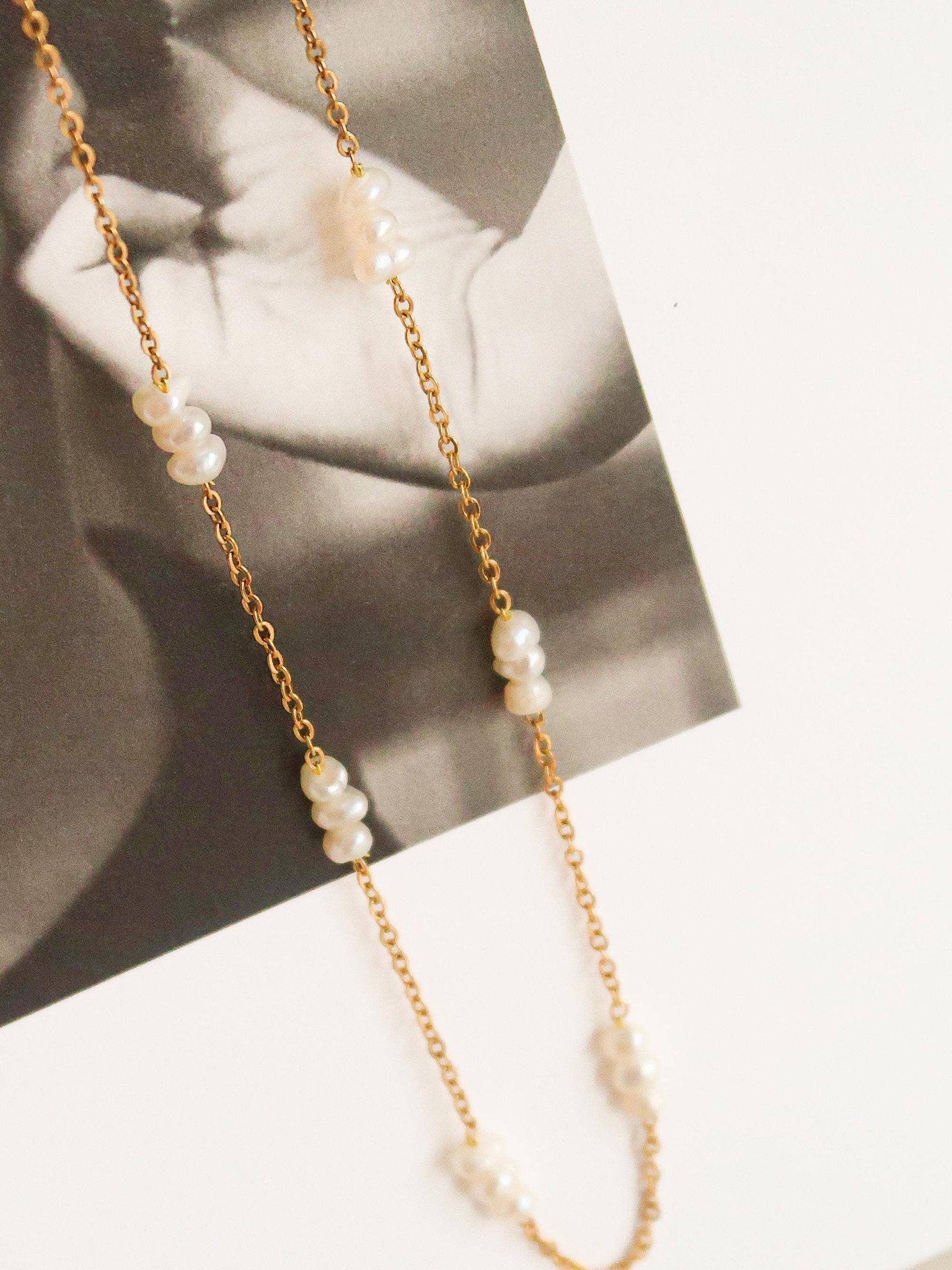 Leilani 18K Non - Tarnish Petite Pearl Choker - Rose & Olivia Boutique