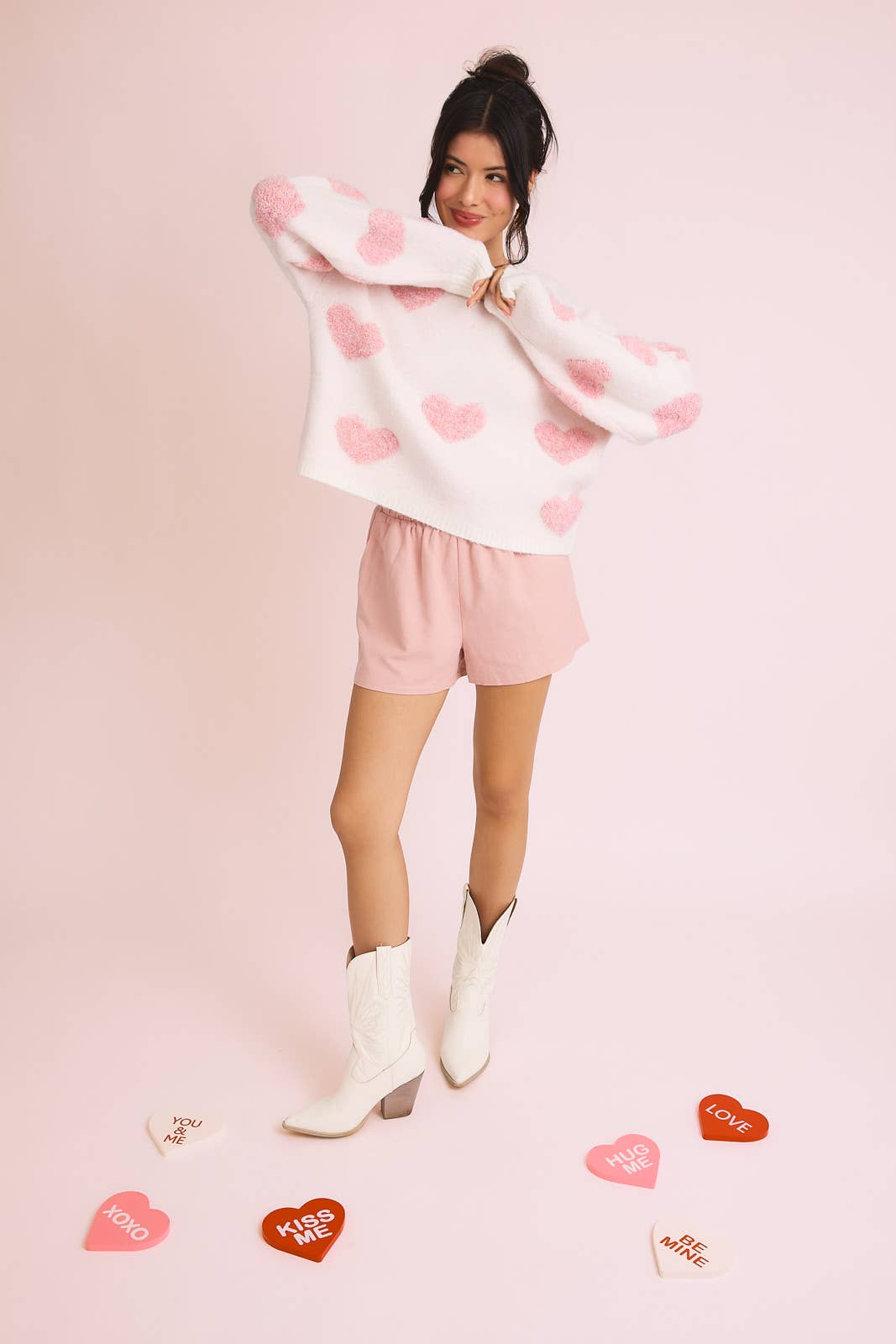 Love You More Heart Sweater - Rose & Olivia Boutique