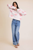 Love You More Heart Sweater - Rose & Olivia Boutique