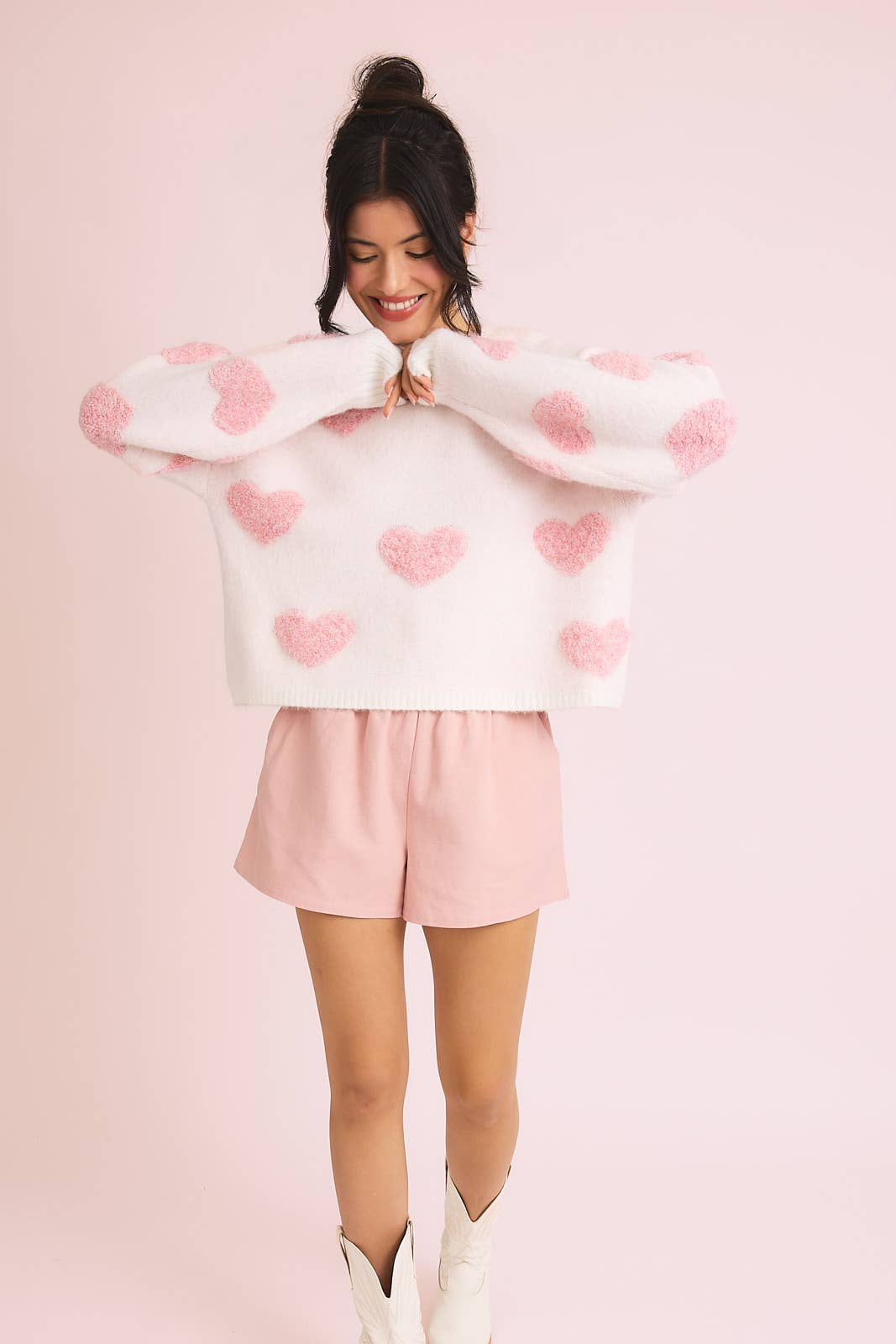 Love You More Heart Sweater - Rose & Olivia Boutique