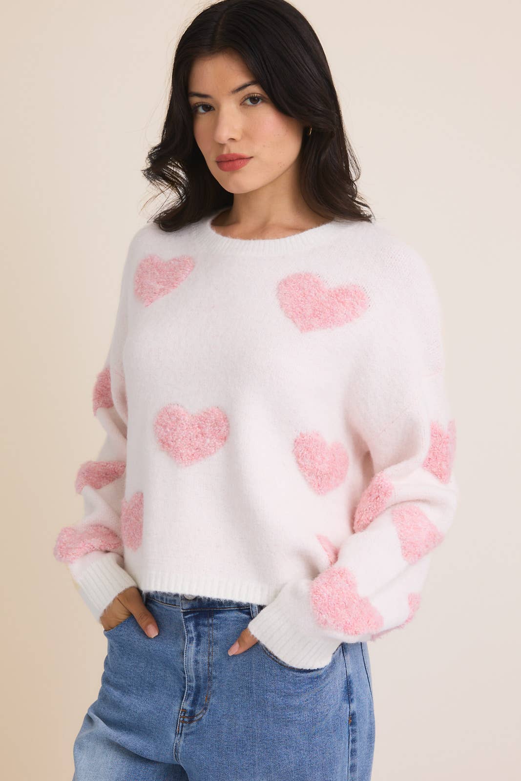 Love You More Heart Sweater - Rose & Olivia Boutique