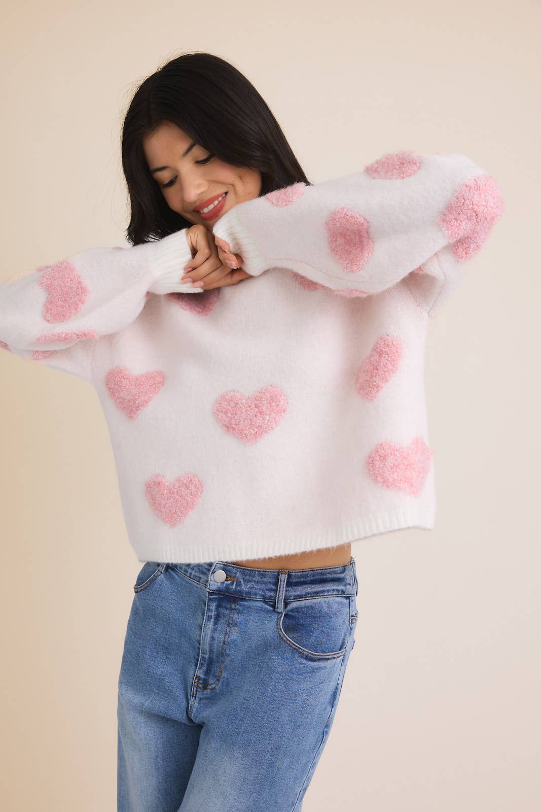 Love You More Heart Sweater - Rose & Olivia Boutique