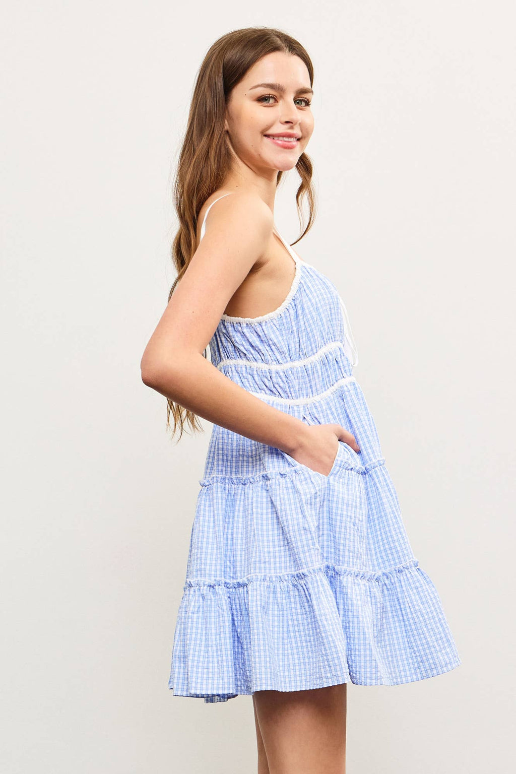 Maddie Ruffle Plaid Dress - Rose & Olivia Boutique