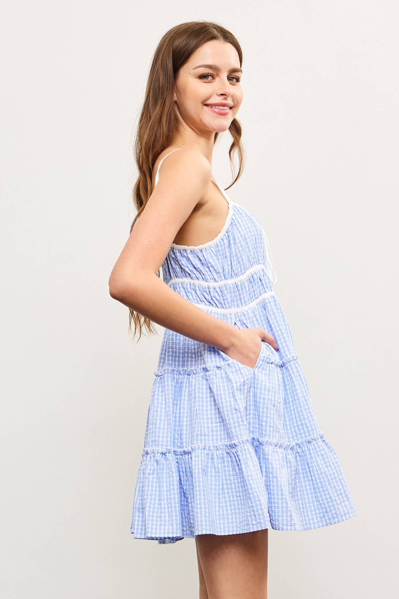 Maddie Ruffle Plaid Dress - Rose & Olivia Boutique