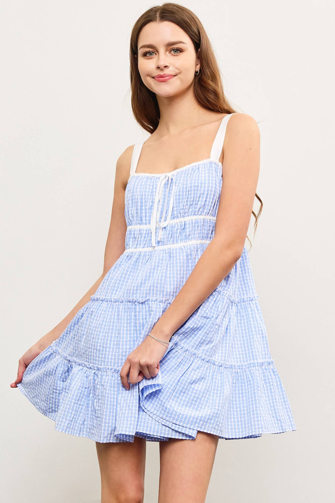 Maddie Ruffle Plaid Dress - Rose & Olivia Boutique