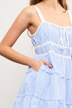 Maddie Ruffle Plaid Dress - Rose & Olivia Boutique