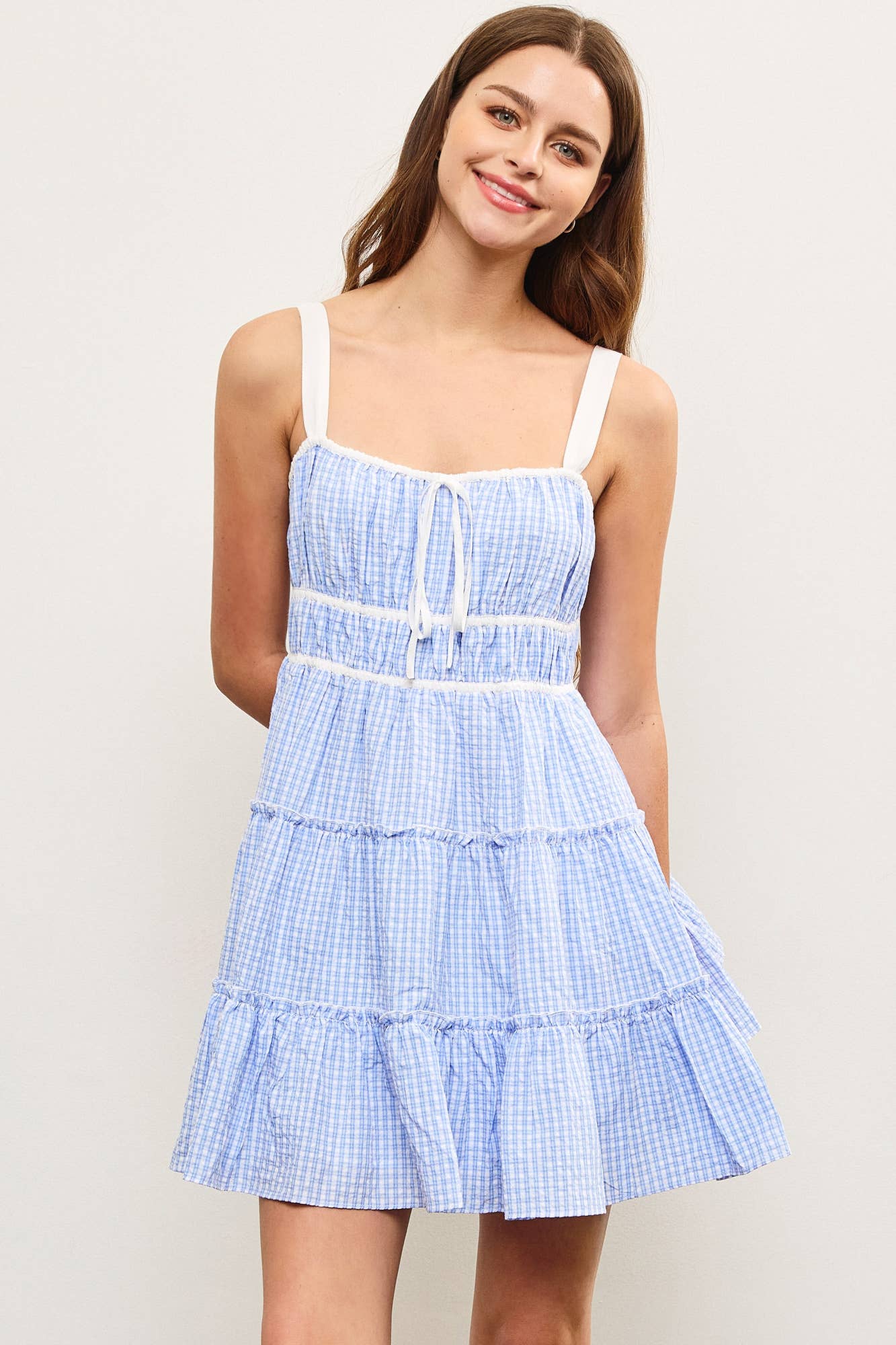 Maddie Ruffle Plaid Dress - Rose & Olivia Boutique