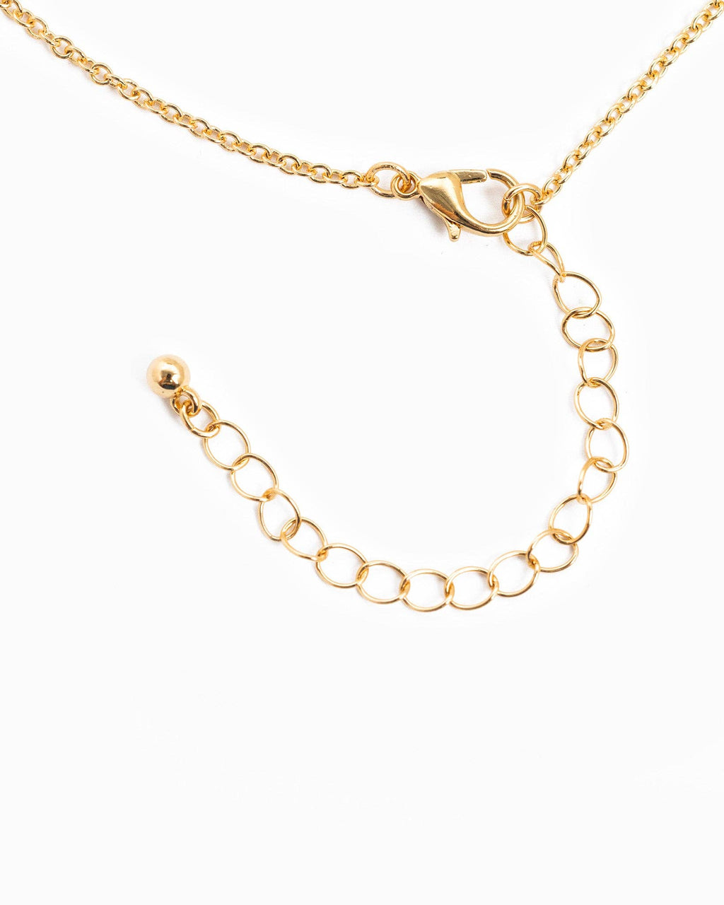 Marie Dainty Stone & Pearl Flower Charm Necklace - Rose & Olivia Boutique