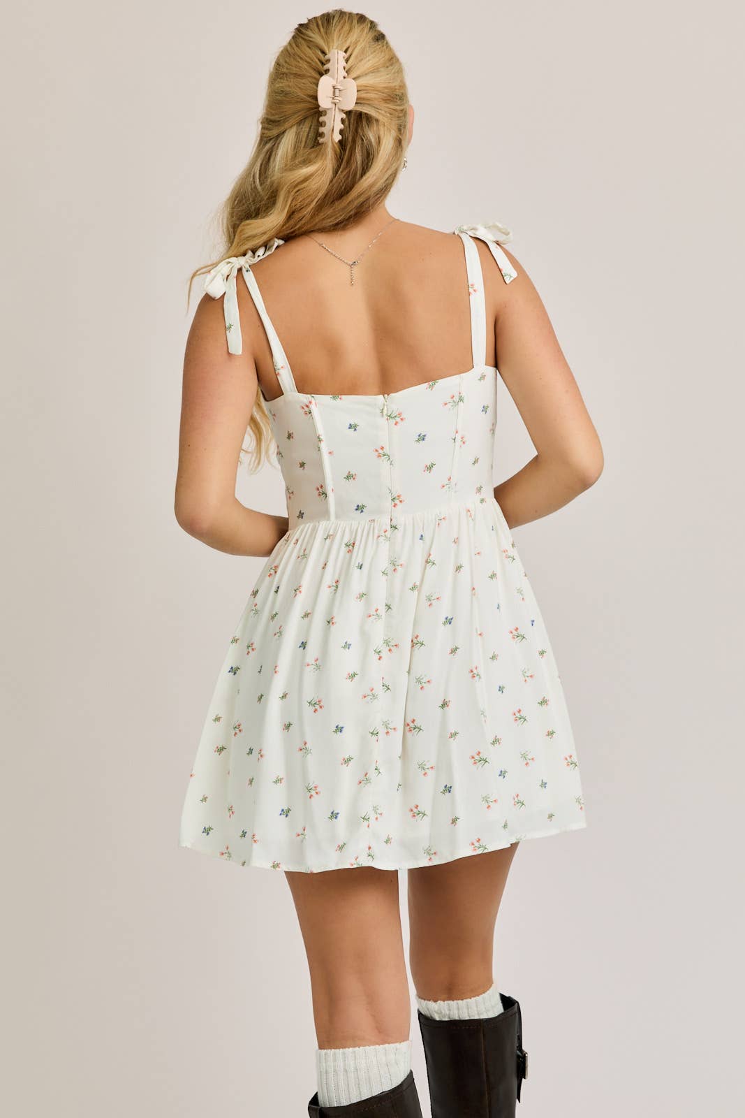 MILLIE BUSTIER FLORAL MINI DRESS - Rose & Olivia Boutique