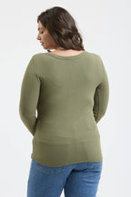 Olive Cozy Henley - Rose & Olivia Boutique