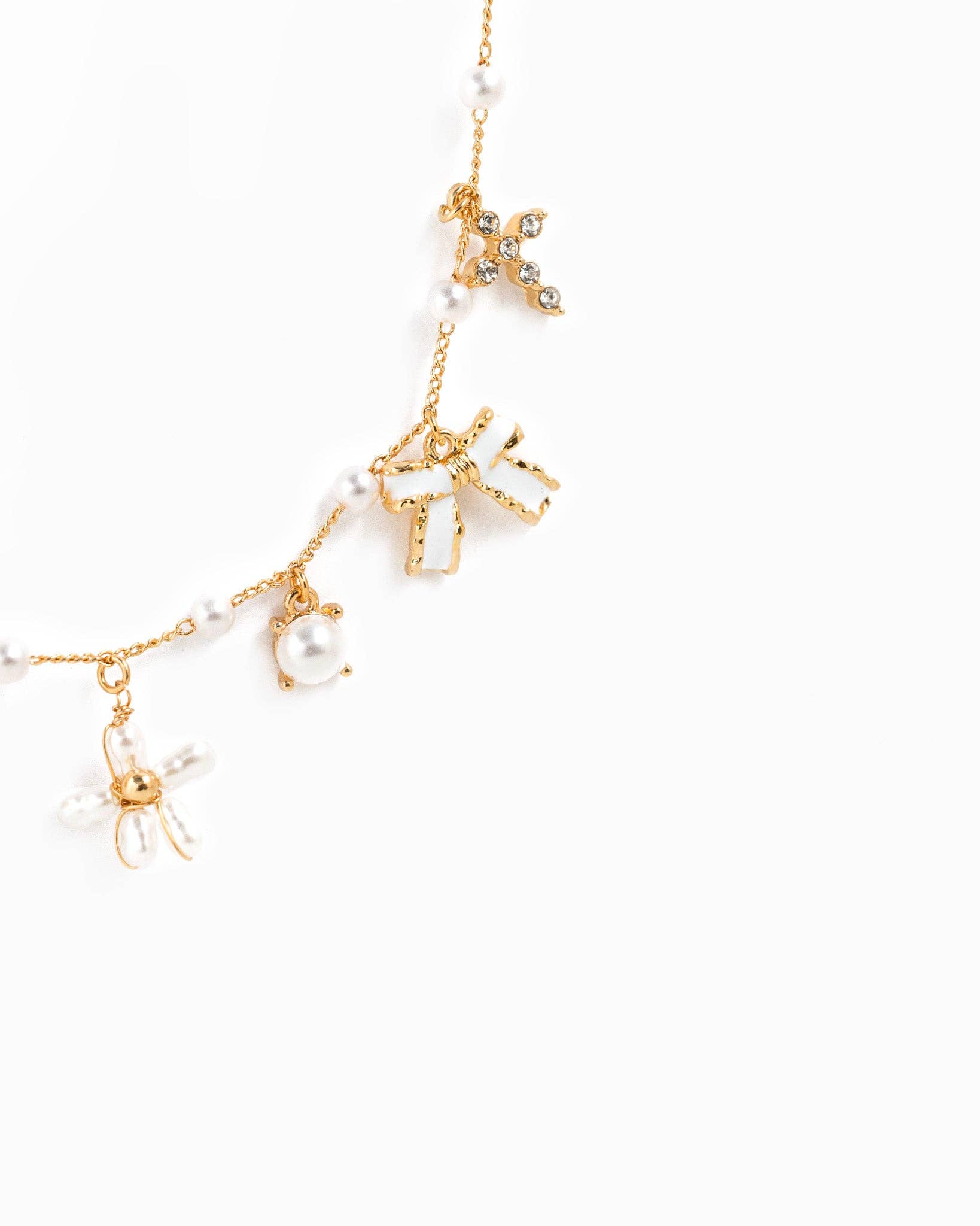 Pearl Flower Charm Bracelet - Rose & Olivia Boutique