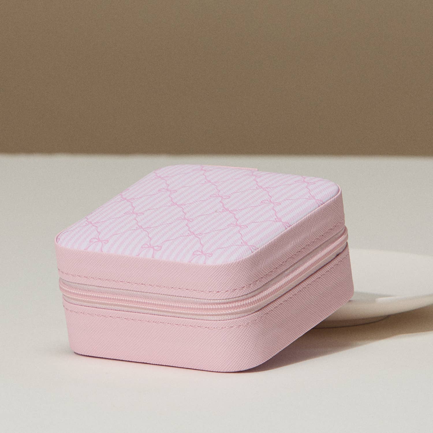 Pink Bow Monogram Print Jewelry Box - Rose & Olivia Boutique
