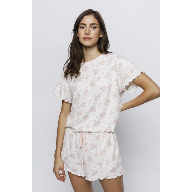 Rose Bouquet Ribbed Lounge Set - Rose & Olivia Boutique
