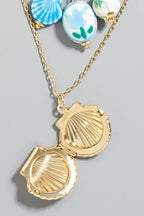 Seaside Layered Charm Necklace - Rose & Olivia Boutique