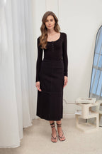 Sophie Henley Top: Black - Rose & Olivia Boutique