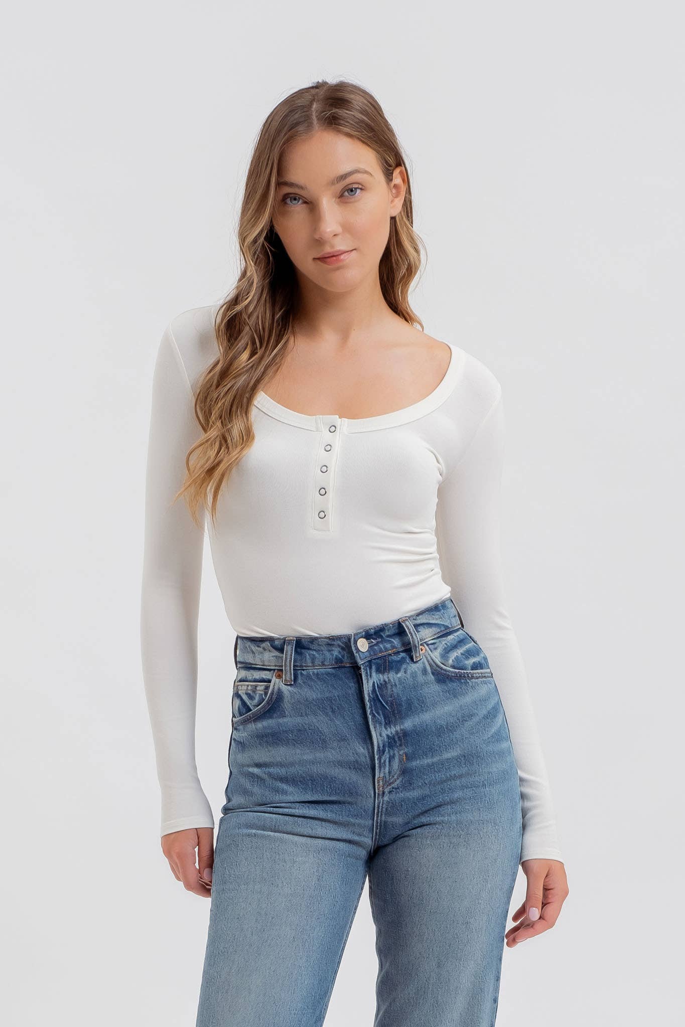 Sophie Henley Top: Ivory - Rose & Olivia Boutique